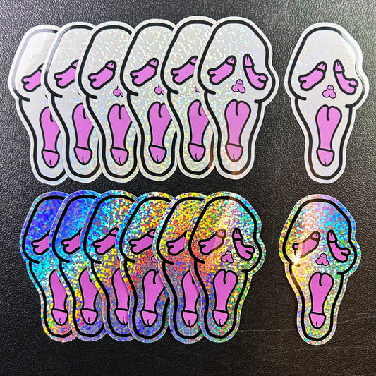 Ghostface D*ckface Glitter Sticker