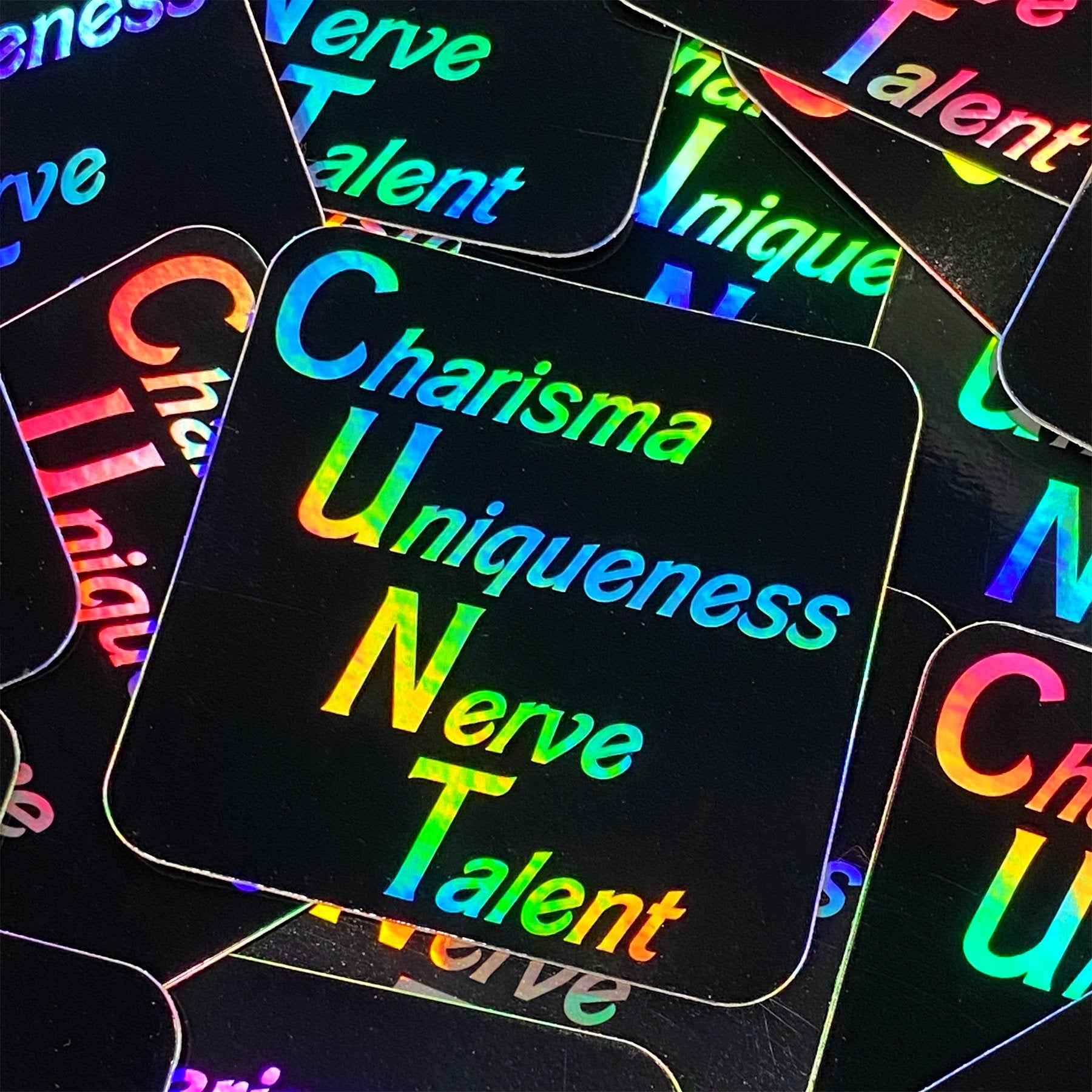 Charisma, Uniqueness, Nerve & Talent Sticker - CHERRYCHOKE