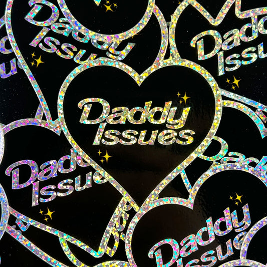 Daddy Issues Heart Sticker - CHERRYCHOKE