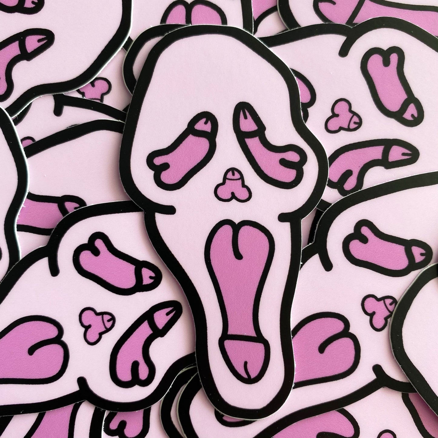 Ghostface D*ckface Vinyl Sticker - CHERRYCHOKE