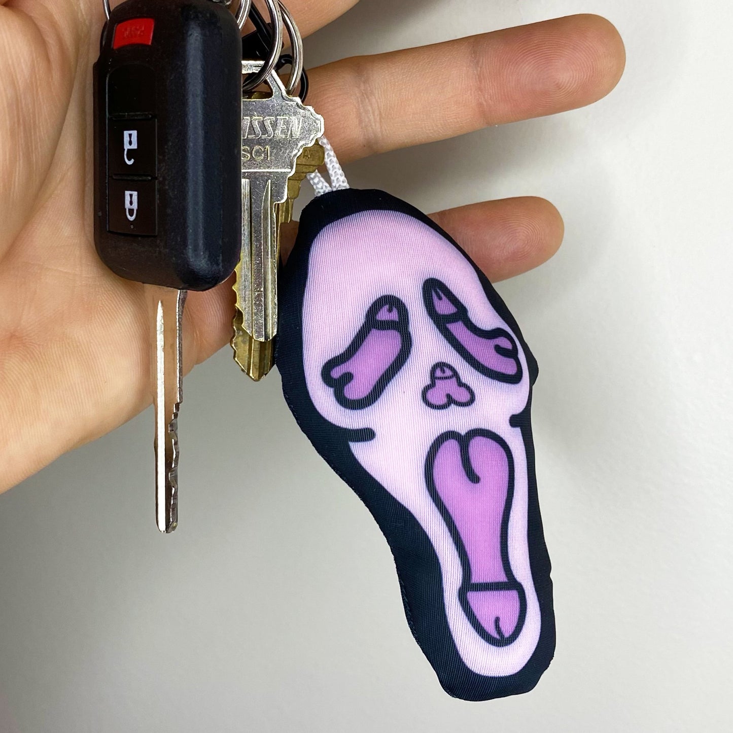 Ghostface Dickface Plush Keychain - CHERRYCHOKE